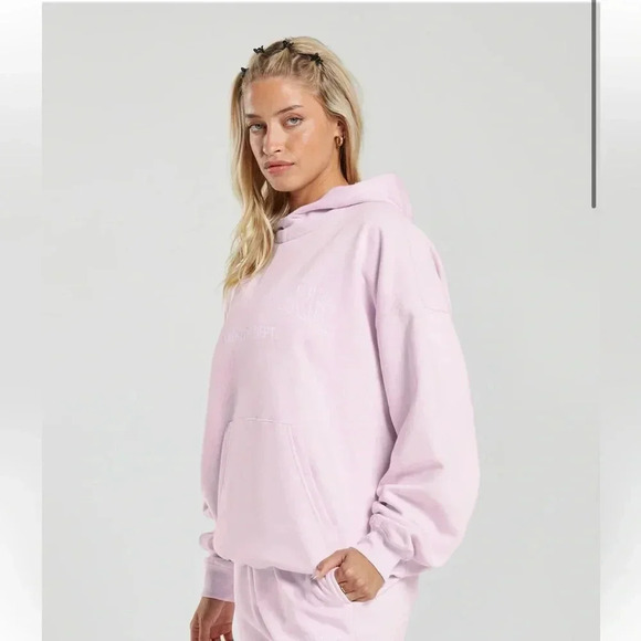 Gymshark  STRENGTH DEPARTMENT GRAPHIC HOODIE lemonade pink color - Picture 16 of 16